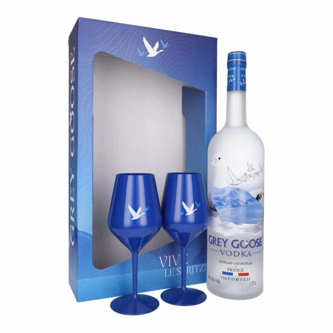 Grey Goose 1.75 Litre Magnum - Blue Glass Gift Pack