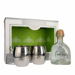 Patron Silver Tequila - 2 Mule Mugs Gift Set