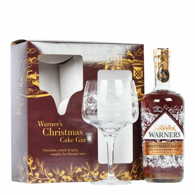 Warner's Christmas Cake Gin - Glass Gift Pack